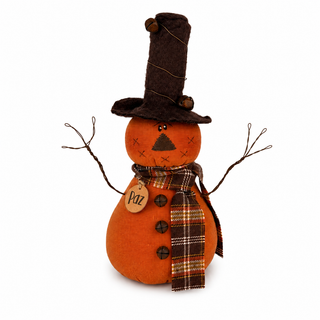 Paz the Jingle Bell Jack-O-Lantern | 10" Primitive Fall Jack-O-Lantern Shelf Sitter