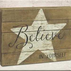 Believe Pallet Sign