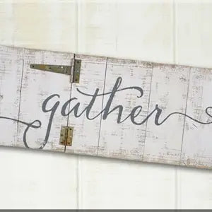 Long Gather Hinged Hanging Pallet Sign