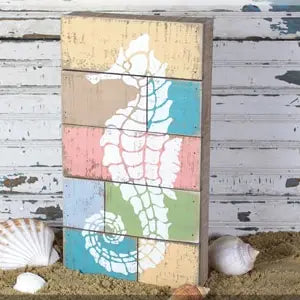 Large Seahorse Pallet Sign