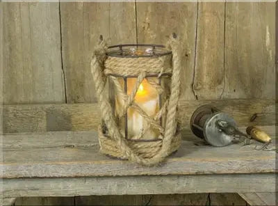 Large Lantern w/Jute Holder