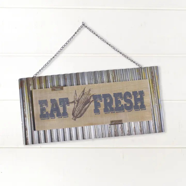 Eat Fresh Hanging Metal Sign