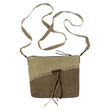 Chloe - Sand  Zipper Pouch with Strap