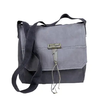 Maria - Large Grey Messenger Bag