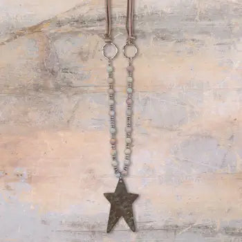 Light Prim Star with Beads Necklace