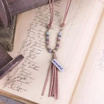 Grateful Light Tassel Necklace