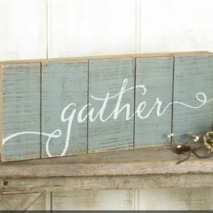 Long Gather Pallet Sign