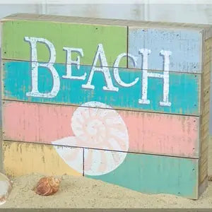 Beach w/Shell Pallet Sign