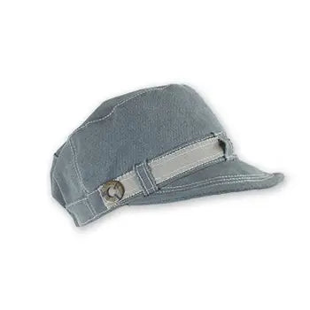 Vicki Slate Canvas Military Hat