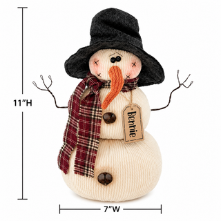 Bennie the Snowman 11" Primitive Christmas Decor
