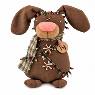 Fig the Christmas Pup 7" Primitive Christmas Decor