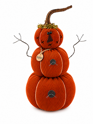 Pickles the Puffy Pumpkin 14.75" | Primitive Fall Decor