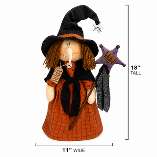 Hilda the Whimsy Witch | 18" Primitive Halloween Shelf Sitter