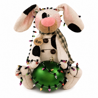 Ham the Christmas Pup 8.5" Primitive Christmas Decor