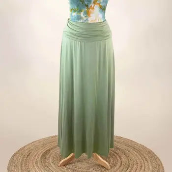 Zoey - L/XL Maxi Skirt - Cactus Green