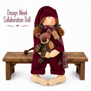 Holly & Beary - Design Week Collaboration | 24" Primitive Christmas Bear Decor