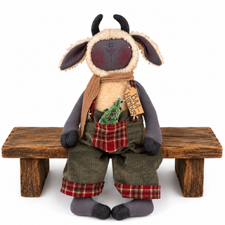 Baa-Humbug the Tree Trimming Sheep 18" Primitive Christmas Decor