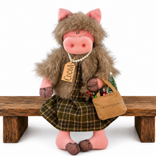 Cocoa the Farmingdale Piggy 18" Primitive Christmas Decor
