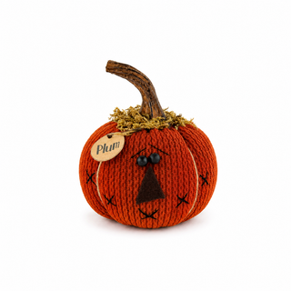Plum the Puffy Pumpkin 4.5" | Primitive Fall Decor