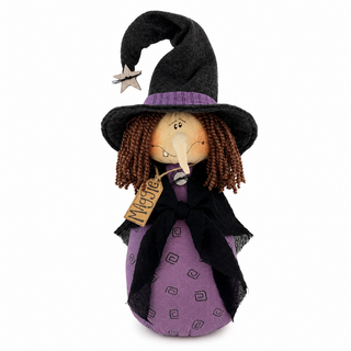 Maggie the Whimsy Witch | 11" Primitive Halloween Shelf Sitter