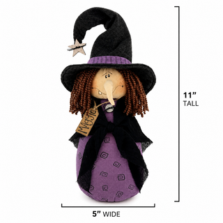 Maggie the Whimsy Witch | 11" Primitive Halloween Shelf Sitter