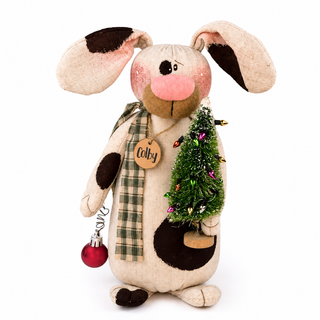Colby the Christmas Pup 9" Primitive Christmas Decor
