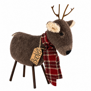 Buckley the White Tailed Deer | 9.5" Primitive Christmas Deer Decor