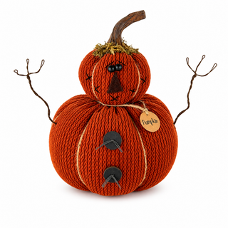 Pumpkin the Puffy Pumpkin 8.5" | Primitive Fall Decor