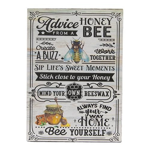 Advice From Honey Bee Easel Sign