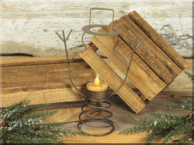 Snowman Spring Taper Candle Holder