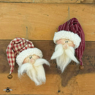 Baby Santa Head Orn Set (2A)