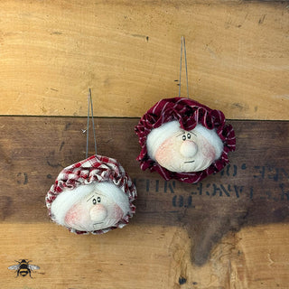 Baby Mrs. Claus Head Ornament Set (2A)