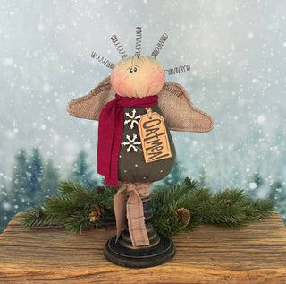 Oatmeal the Christmas Angel on Small Spindle
