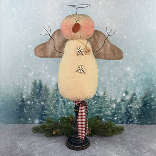 Holly the Snow Angel on Large Spindle