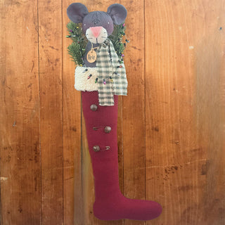 Brie the Christmas Mouse in Stocking