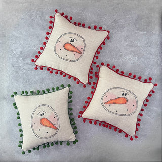 Small Snowman Head Doodle Pillow (Sold Separately)