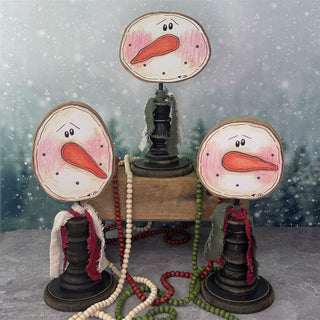 Snowman Head Doodle on Spindle (Sold Separately)