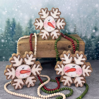 Snowflake with Snowman Head Doodle Sitter (Sold Separately)