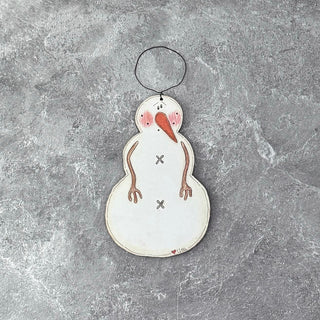 Medium Simple Snowman Doodle Ornament