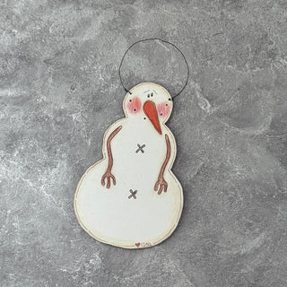 Large Simple Snowman Doodle Ornament