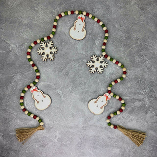 Simple Snowman & Snowflake Doodle Garland