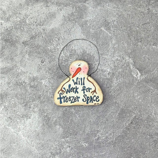 Small Freezer Space Snowman Ornament