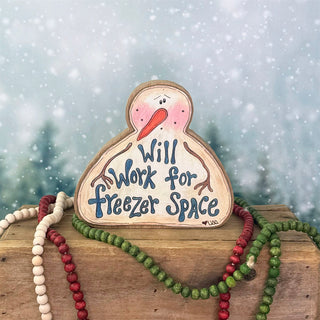 Small Freezer Space Snowman Doodle Sitter