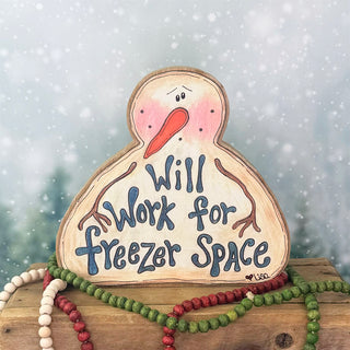 Medium Freezer Space Snowman Doodle Sitter