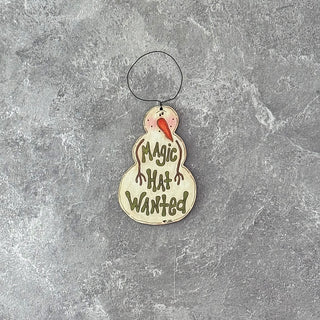 Small Magic Hat Snowman Ornament