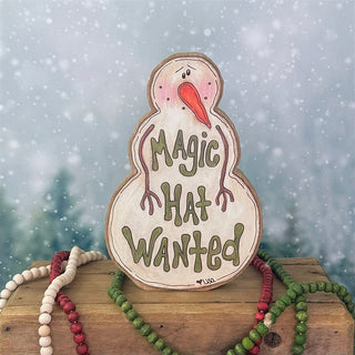 Medium Magic Hat Snowman Doodle Sitter