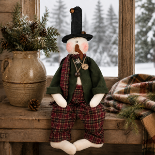 Jarvis the Jingle Bell Snowman 33" Primitive Christmas Decor