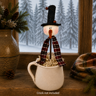 Jingle Bell Snowman Wand 16" Primitive Christmas Decor