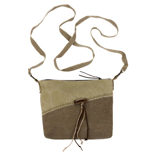 E181405 Chloe - Sand  Zipper Pouch with Strap