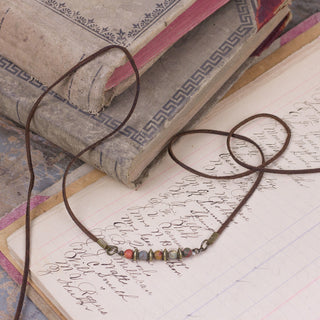 E18264 Coffee Dark Beads Anklet